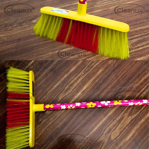 carpet brush with long wood handle